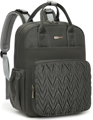 Pomelo Best Wickelrucksack Mittelgroß Stylischer Wickeltasche Rucksack Baby Tasche mit Wickelunterlage für unterwegs Diaper Bag Gepolstert mit Quiltmuster