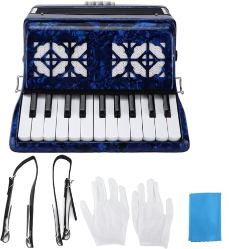 Jeffergarden Acordeón, Acordeón de Piano de 22 Teclas de Colores Brillantes, Instrumento de Teclado de 8 Bajos para Principiantes e Intérpretes