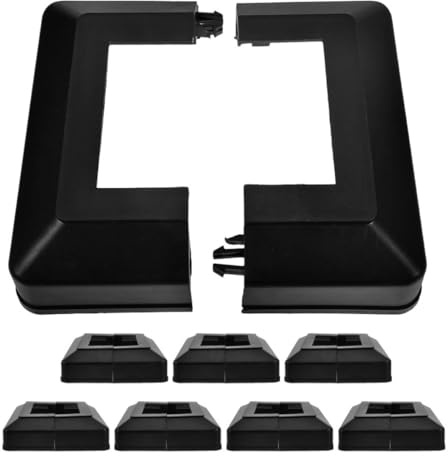 Angoily 8 piezas Tapas Decorativas para Postes Cuadrados Cubiertas Protectoras Desmontables para Bases de Barandillas Exteriores Accesorio para Postes de Vallas y Terrazas de Jardín
