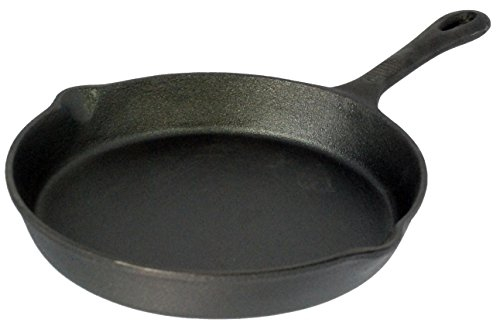 Buckingham Pre-Seasoned Premium Cast Iron Frying Pan Suitable for Induction Electric Gas Oven Safe Skillet BBQ Grilling for Healthy Cooking 25 Cm
