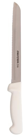 Dexter Outdoors 31603 8 Scalloped Bread Knife, White