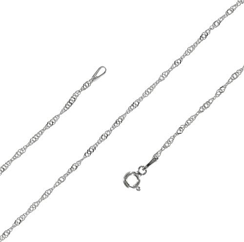 Avesano Singapurkette Damen 925 Silber 2 mm – Halskette ohne Anhänger, Made in Italy – Feine Silberkette 60 cm – Geschenkidee Frauen 101086-040