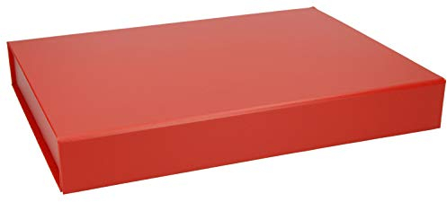 Magnet Geschenkbox (A4) 31x22x4 cm Geschenkverpackung Verpackung Schachtel Geschenkkarton Geburtstag, Artikel Farbe:rot matt