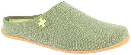 Living Kitzbühel - Cotton - Schweizer Kreuz - Pantoffeln (43 EU Khaki)
