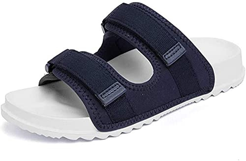 Pantoufles diabétiques pour hommes, pantoufles orthopédiques confortables réglables, pantoufles en mousse à mémoire de forme extra larges pieds gonflés sandale confortable