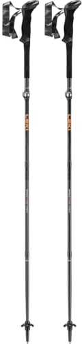 LEKI Makalu FX.One Carbon Wanderstöcke, Black-naturalcarbon-orange, 125CM