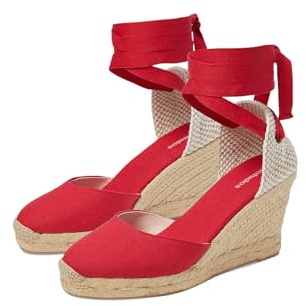 Soludos Womens Marseille Wedge Espadrille Flamenco Red 7 B (M)