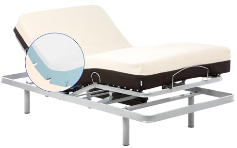 Geriafy - Pack Lit Électrique 80x200 cm | Matelas Orthopédique Viscoélastique 20 cm | Télécommande
