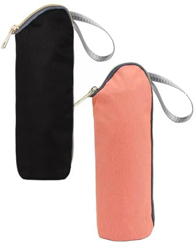 TPZORJX 2Pcs Custodia per Bottiglia, Materiale del Tessuto Oxford, Borsa Protettiva per Bottiglie, con Maniglia per Appendere, per Conservare Biberon, Bottiglie d'Acqua e Bevande