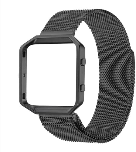 MroTech magnetband kompatibelt med Fitbit Blaze armband rostfritt stål med ram, magnetarmband ersättning för Blaze ersättningsarmband med ram metallarmband för män och kvinnor, armband med ram, Eine