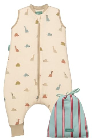 molis&co - Pijama Manta con Pies 2.5 TOG - 60 cm (3-6 Meses) - Ideal para Invierno - Suave y cálido - 100% algodón (Oeko-Tex 100) - Dinos