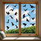 Aurinovellia 37 Stück Fensteraufkleber Vogelschutz Vogel Aufkleber Fenster Schwarz, Wiederverwendbare PVC Aufkleber Vogelschutz Fenster, Statisch haftend gegen Vogelschläge, Selbstklebend