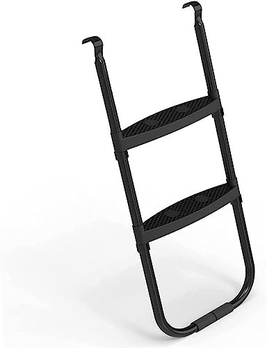 Échelle de trampoline à 2 marches avec larges marches antidérapantes - Crochet universel - Accessoires de sécurité pour enfants - Durable et facile à utiliser