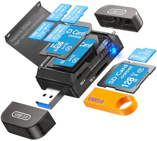 JOOPSHEE SD-kortläsare USB C, hög hastighet dubbla platser USB 3.0 typ C till Micro SD-kortadapter för MicroSD SDHC SDXC kompatibel med PC-dator MacBook laptop dyna telefon Pro/Pro Max