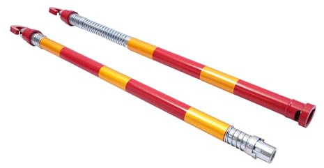 CUSANSK Barre de remorquage 8T, aide au remorquage en acier jusqu'à 8000kg de capacité de charge, barre de remorquage avec couleur d'avertissement 187CM et amortisseur à ressort, attelage de