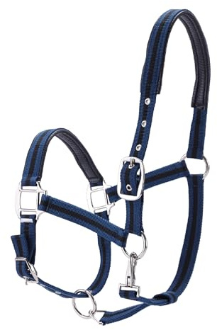 Gallopoff Licol Réglable pour Chevaux, Licol d'Entraînement, Bleu Poney