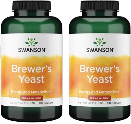 Swanson Brewer's Yeast - B Complex Vitamin Formula (500mg, 500 Tablets) (2 Pack)