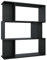 vidaXL Bücherregal Raumteiler mit 3 großen 6 kleinen Fächern Standregal Aktenregal Büroregal Raumtrenner Wandregal Regal Schwarz 80x24x96cm Holzwerkstoff