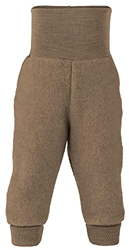 Ecoable Baby Wool Fleece Pants: Organic Merino Wool Clothes for Boys and Girls, Newborn - 1 Years (0-3 Months/EU 50-56, Walnut)