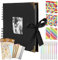 Album Fotos para Pegar y Escribir Album De Fotos 290 * 215mm Scrapbook 80 Páginas Album Scrapbooking con Photo Corners Rotuladores de Colores Álbum de Fotos Hecho a Mano Para Regalo.