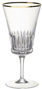 Villeroy & Boch - Grand Royal Gold Wasserkelch Set mit Goldrand, Wassergläser à 250 ml, Kristallglas, Klar