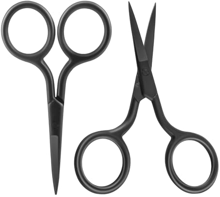 Schwarz Schere Schneider Scher Stickschere Klein Textilschere 9.5CM Präzisionsschere für Haushalt Handwerk Schule Basteln Büro