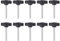 QUARKZMAN 10Pcs Vis de Serrage Étoile Vis à Oreilles M4 x 40 mm Filetage Mâle Standard Boutons en Plastique T/Z Poignées Réglables Noir