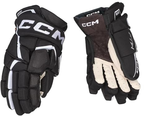 CCM Jetspeed FTW - Guantes para mujer, talla: 13 pulgadas, color: negro/blanco