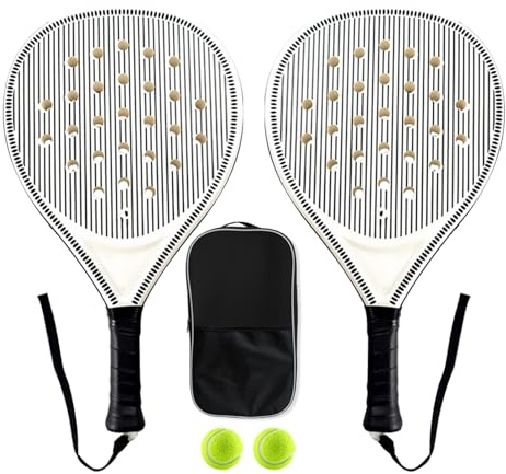 Racket padels - Racket da tennis | Tennis in fibra di carbonio/paddle in schiuma | Durevole design coe di schiuma Design ottimizzato Ottimizzanti Aive Racquet per bambini per bambini Sports Travel