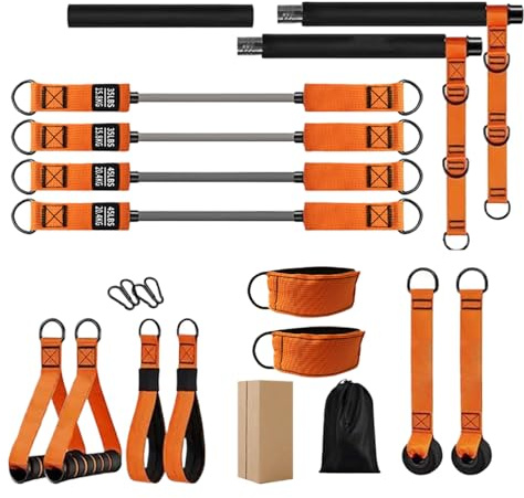 Kit de barre de pilates portable | Équipement de fitness multifonctionnel, équipement de pilates portable pour épaules, taille, jambes, habitants d'appartement, professionnels, chercheurs