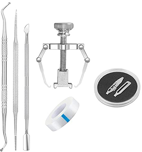 Set di utensili per unghie incarnite in acciaio inossidabile Strumenti pedicura la rimozione e correzione delle Spazzola cura