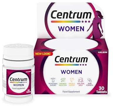 Centrum Women Tablets Multivitamin & Mineral Supplements, with 23 essential nutrients including vitamin D, C, and Iron, 30 ct