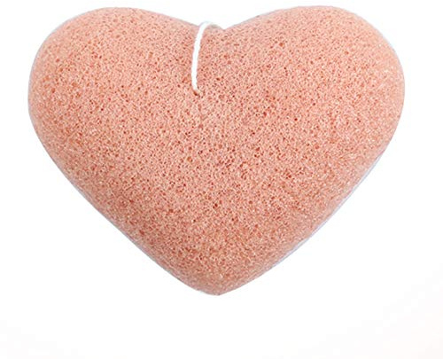 1Pc Cuore A Forma Di Esfoliatore Naturale Konjac Spugna Viso Per Tutti I Tipo Di Pelle Lavaggio Viso Spugna