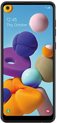 Samsung TracFone Galaxy A21 4G LTE Prepaid Smartphone (Locked) - Black - 32GB - Sim Card Included - CDMA