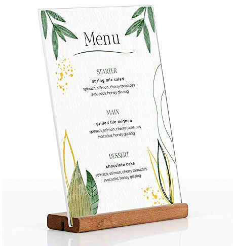 DISPLAY SALES Tischaufsteller Holz DOUBLE inkl. Acryl Tasche DIN A5