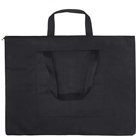 A2 Waterproof Canvas Artist Portfolio Case Drawing Painting Board Bag Drawing Sketching Painting Art Carry Case Sketchpad Portfolio Tote Handbag Art Supplies Storage File Zipper Bag,26.8 x 20.9