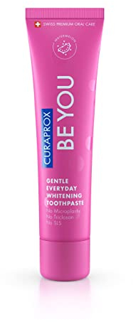 Curaprox Whitening Zahnpasta – Für Frischen Atem & Zahnfleischpflege | Enzymatische Formel, Wassermelonengeschmack, Pink, 60 Ml | Vegan, SLS-frei, Fluorid 950 ppm | Hergestellt in Der Schweiz