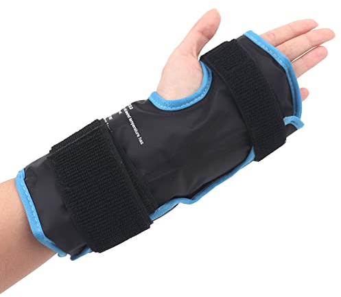 NEWGO Paquet de glace pour poignet et main, enveloppe réutilisable en gel pour les blessures, pour le canal carpien, la polyarthrite rhumatoïde, les gonflements, les contusions, les entorses (noir)