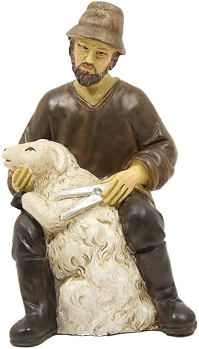 FADEDA Skaftsax/höjd: 7 cm/handmålad/detaljerade krubbfigurer – julbord, dekoration, krubbtillbehör
