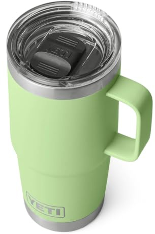 YETI Rambler Travel Mug, Stainless Steel Vacuum Insulated with Stronghold Lid, Key Lime, 20 oz (591 ml)