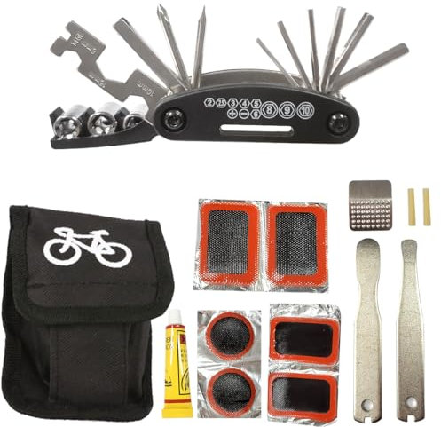 Ruayia Fahrrad Werkzeug Set, Fahrradwerkzeug reparatur Fahrrad Werkzeugset faltbares, Fahrrad-Multitool Multifunktionswerkzeug, Fahrrad Werkzeug Reparaturset