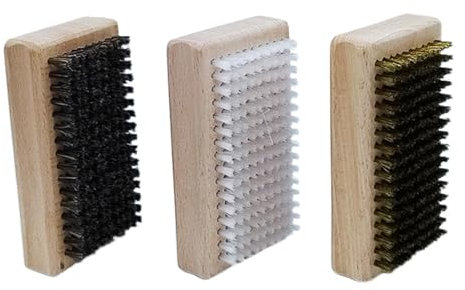 Skiwachs-Set,Skiwachsbürsten,Set mit 3 Ski-Reparatur-Wachsbürsten - Tragbares Skipflegebürsten-Set, Skibrett-Polierbürste inklusive Rosshaar-, Nylon- und Messingbürste zum Wachsen von Skiern