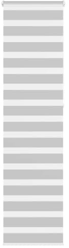 vidaXL Zebrarollo Hellgrau 55x230 cm Stoffbreite 50,9 cm Polyester, Zebra-Rollo, Doppelrollo, Zebra-Jalousie für Fenster, Doppelrollo, Zebra-Rollo