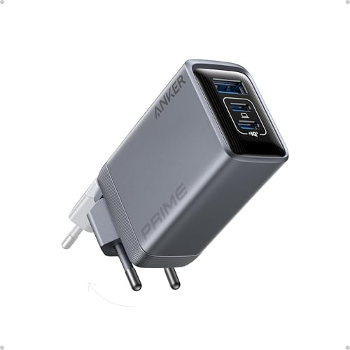 Anker Prime Ladegerät, 100W USB C Ladegerät, 3 Port GaN faltbares und kompaktes Anker Wandladegerät, für MacBook, iPad, iPhone Modelle iPhone 17/16/15 Series, Galaxy S24/S23 und mehr