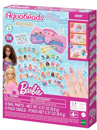 Aquabeads - 35137 Barbie Nail Designer Kit - Arts & Crafts Bead Activity Toy