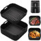 Silikonform Airfryer Zubehör Speziell für Cosori Turbo Tower,für Cosori Turbo Tower Pro & Smart 10,8L Silikonform Heißluftfritteuse 2 kammern Double Stack für COSORI DC111,DC112 & DC113S (6,5L&4,3L)