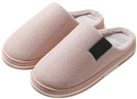 Generisch Pantuflas de invierno para hombre: zapatillas cálidas de invierno de felpa, zapatos de invierno deslizantes para exteriores, zapatos de cabaña suaves, zapatos de cabaña de color sólido