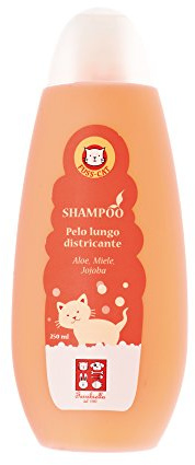 Shampoo pelo lungo districante per gatti con aloe, miele e jojoba da 250 ml