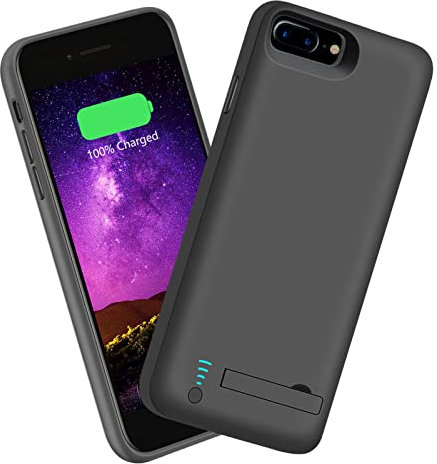 Sitong Battery Case for iPhone 8 Plus/7 Plus/6S Plus/6 Plus, 6000mAh Rechargeable Extended Battery Charging Charger Case (5.5 inch) Black