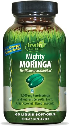 Irwin Naturals Mighty Moringa Superfood Nutrition Supplement | 60 Softgels